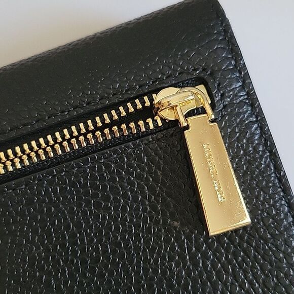 Michael Kors Tri-Fold Leather Wallet Black Jet Set - Picture 10 of 10